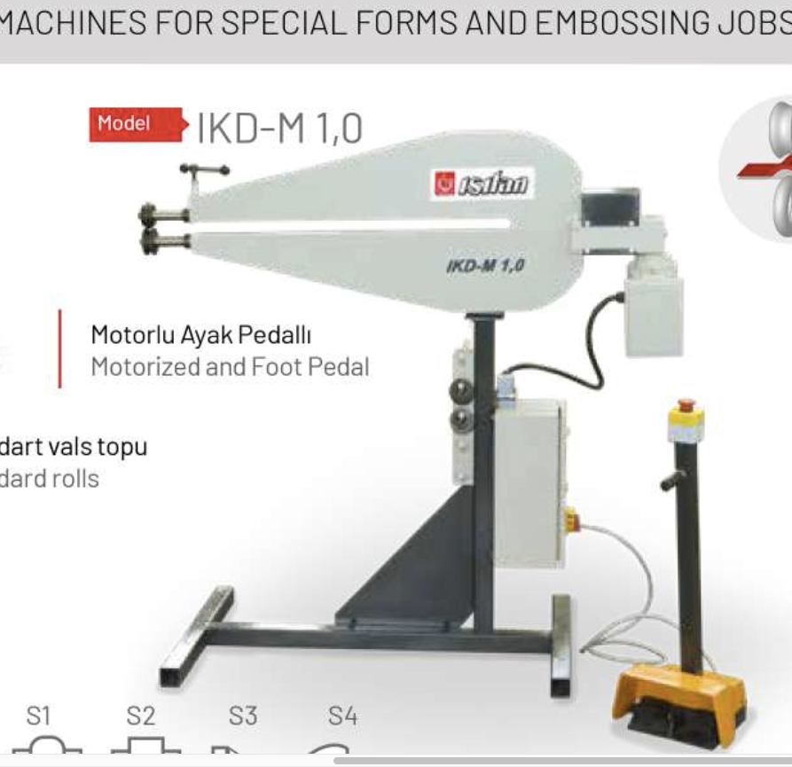 A machine that is for special forms and embossing jobs