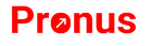 The word pronus is in red letters on a white background.
