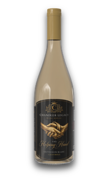 Gold-capped wine bottle with a black and gold label on a white background