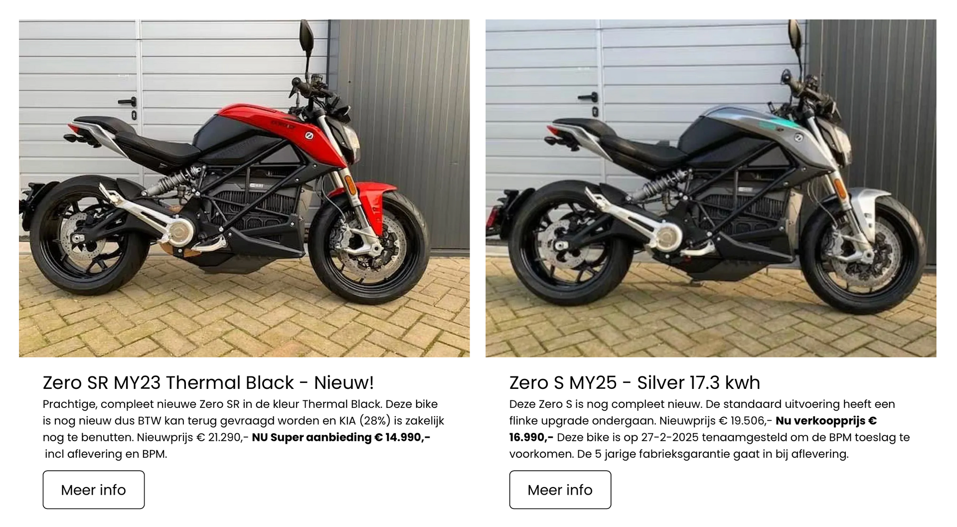 Eindejaarsaanbiedingen Electric Motorbikes