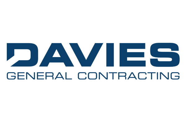 Davies General Contracting logo in blue and white.