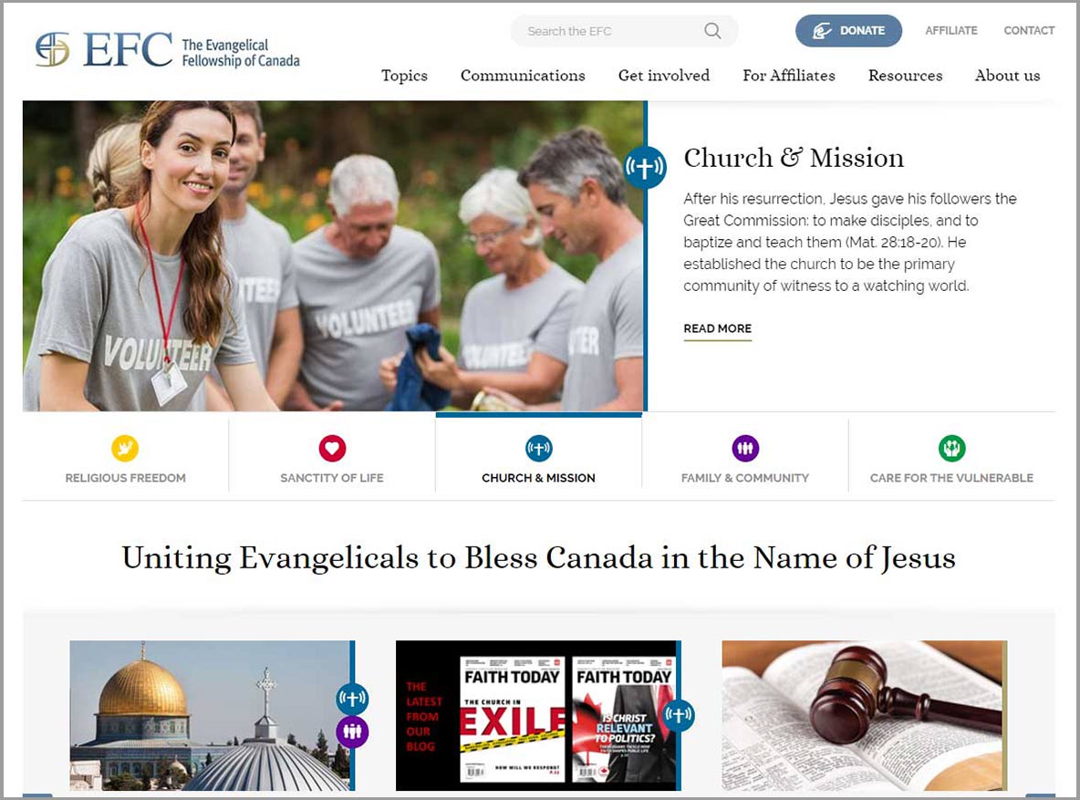 building EFC website in Kentico