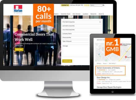screenshot of Horton Automatics website