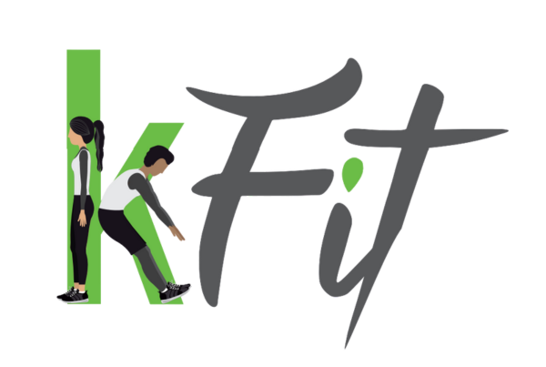 Logo with a person next to a tall, green