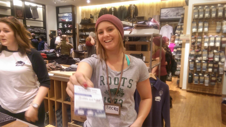 Roots in-store campaign