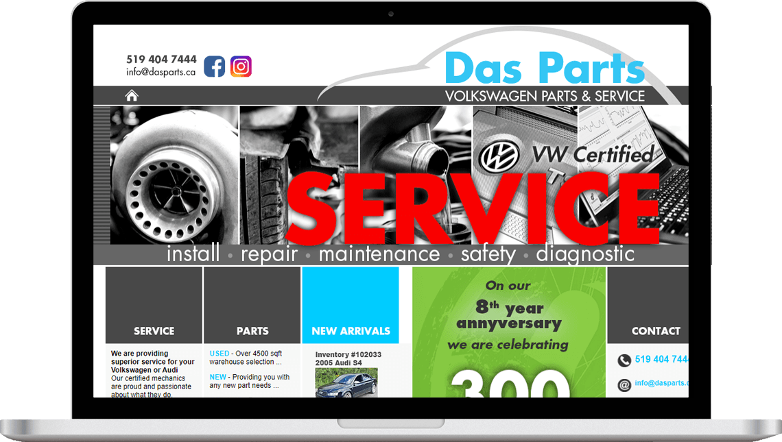 Das Parts Old Website