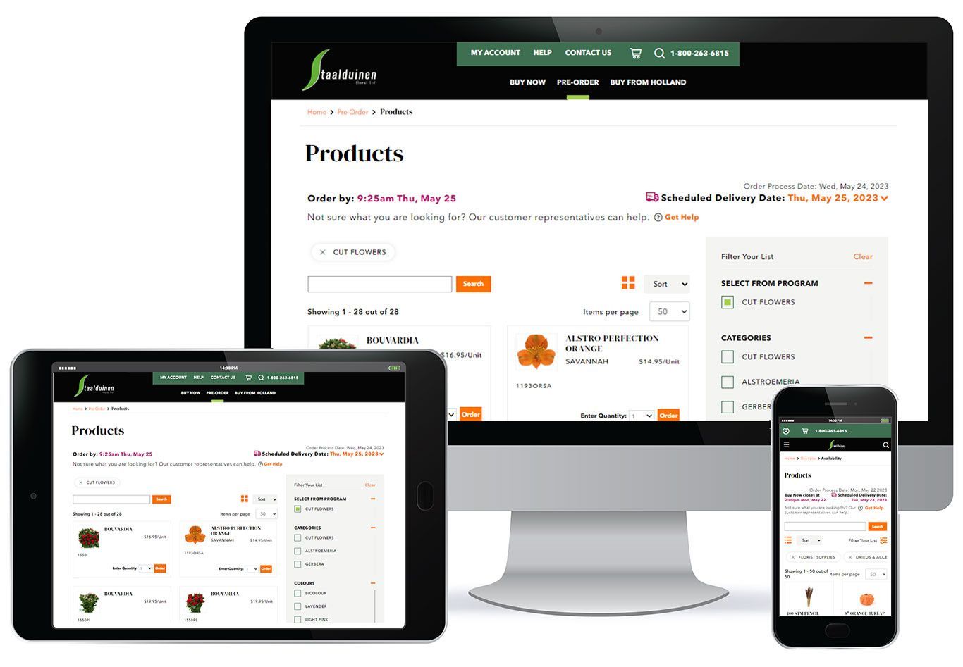 Staalduinen Flowerpower ecommerce website