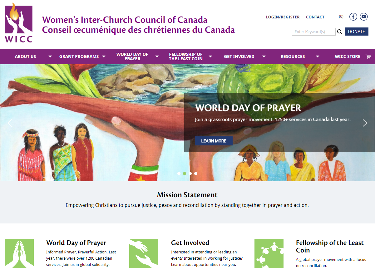 A website for the women 's inter church council of canada