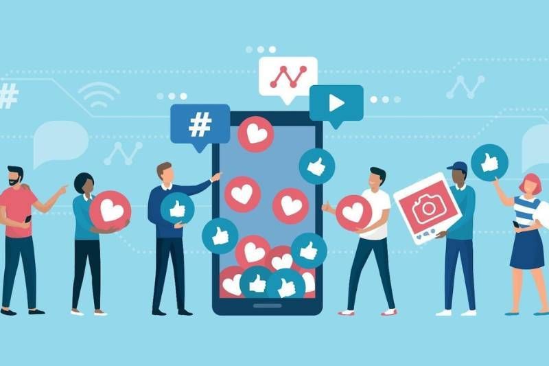 people using social media