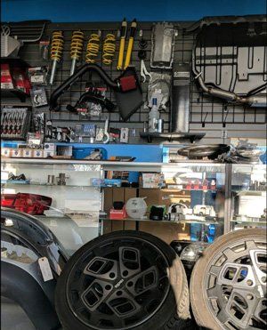 A store filled with lots of wheels and tires