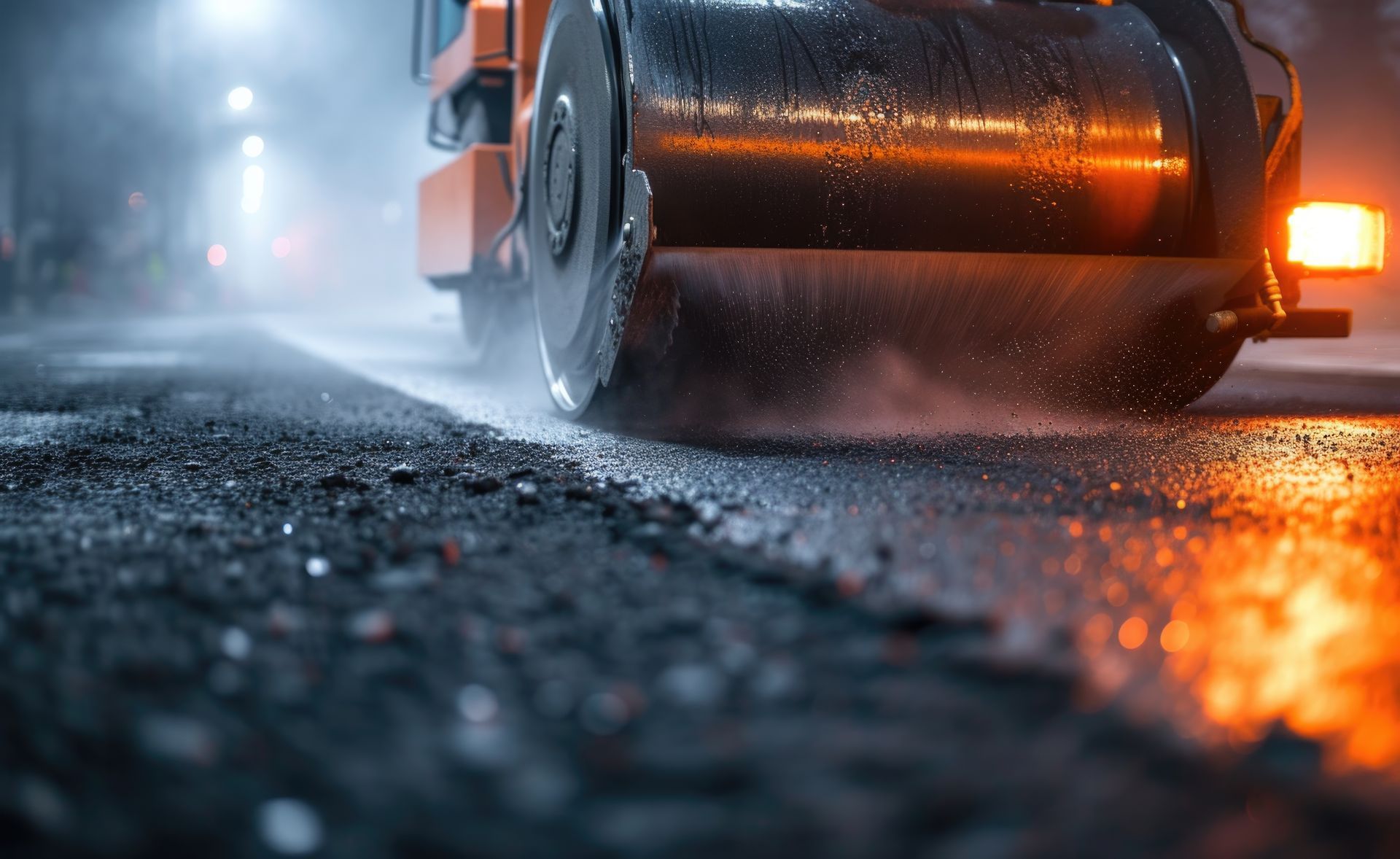 Asphalt repair work on a paved surface in Schenectady, NY