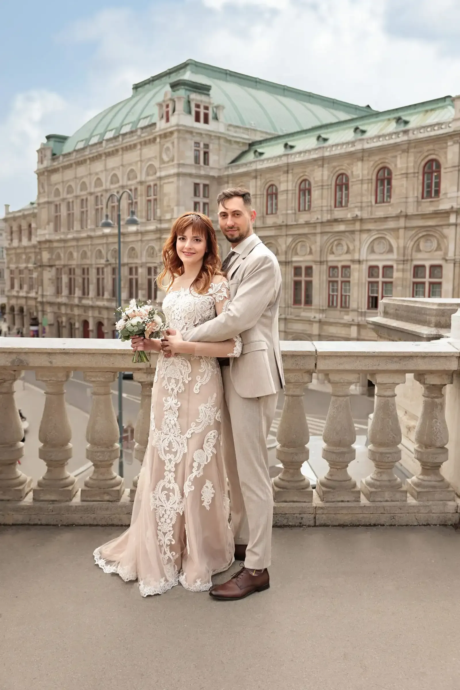Brautpaar im Albertina in Wien Hochzeitsfotografie