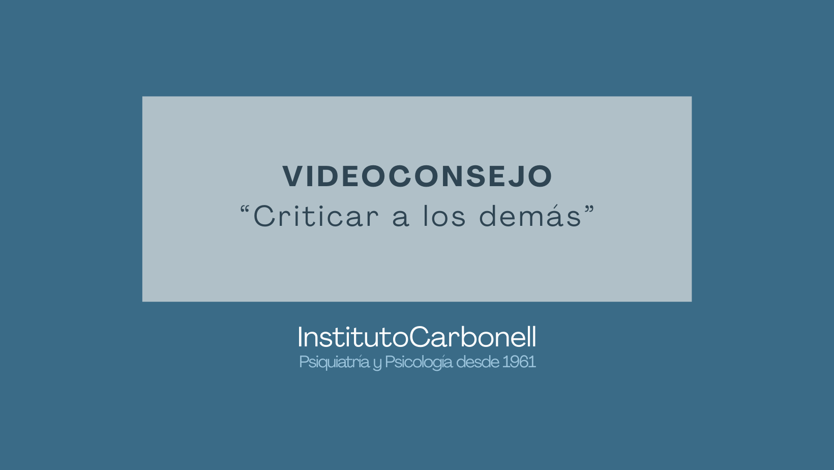 Criticar a los demás
