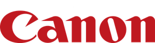 The canon logo is red on a white background.