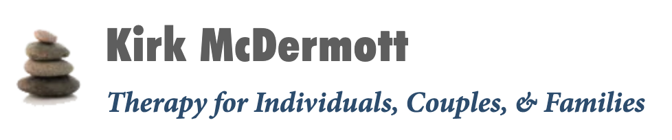A logo for kirk mcdermott therapy for individuals couples and families
