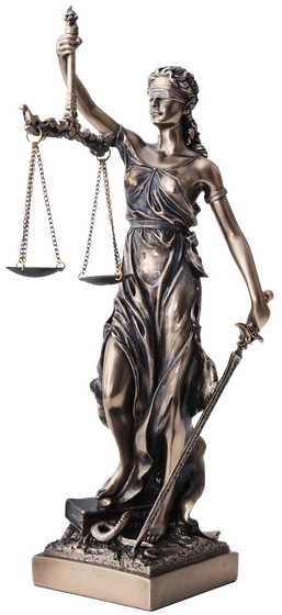 Lady Justice statue symbolizing legal representation