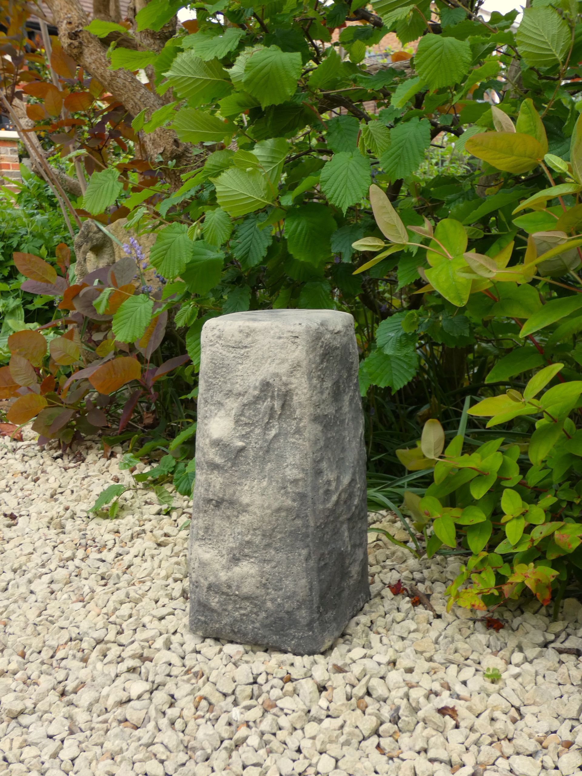 stone staddle base rustic bollard small stone garden statue