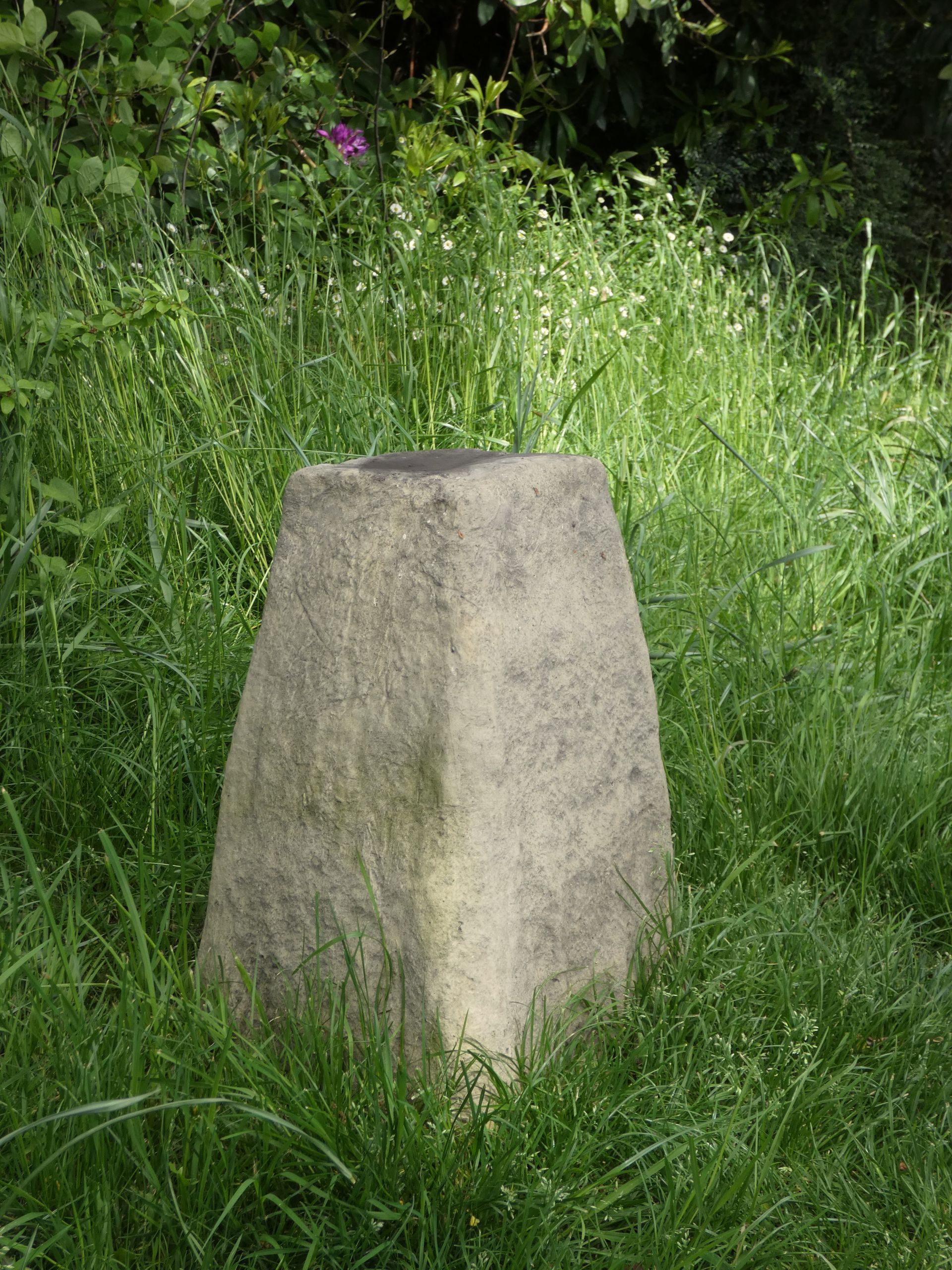stone staddle base rustic bollard large stone garden statue