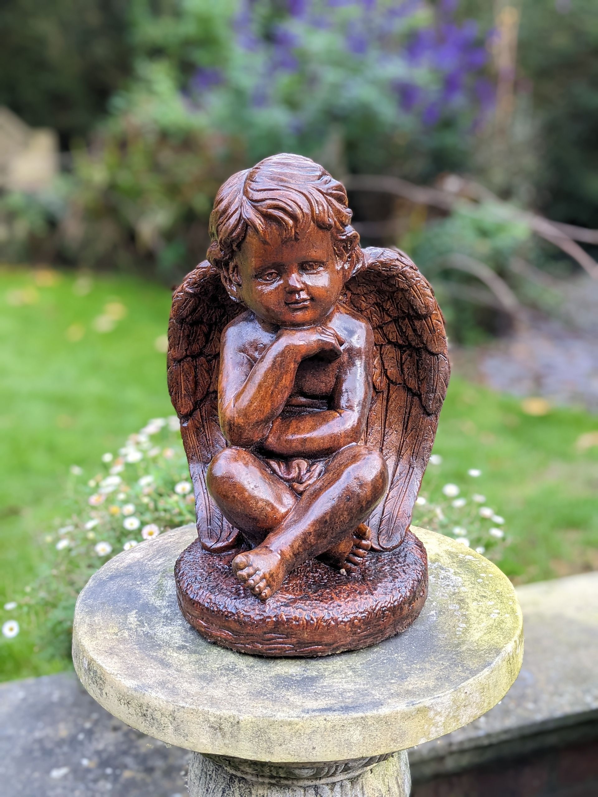 cherub angel putti stone garden statue