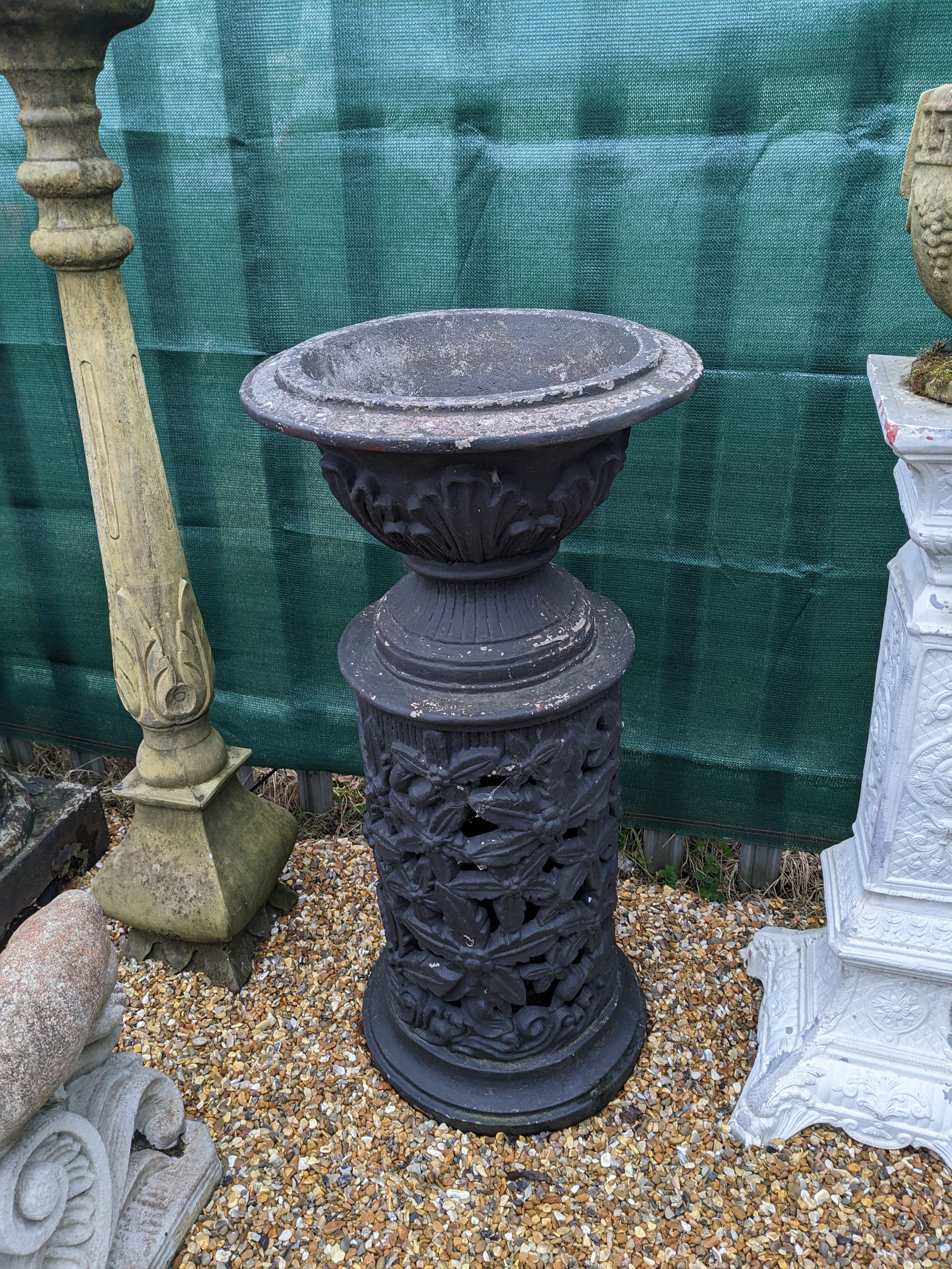 lantern vase birdbath tub urn planter stone garden statue