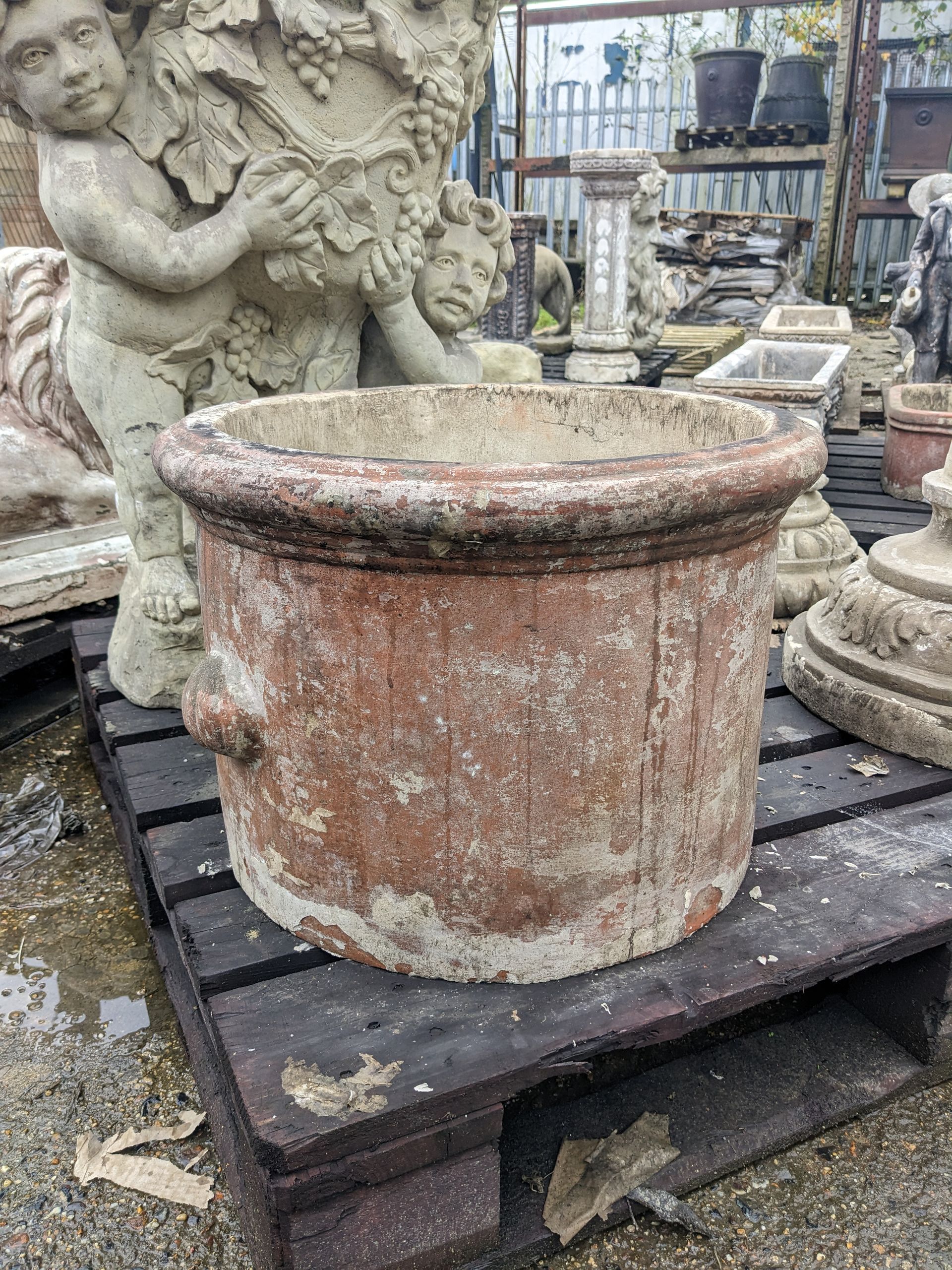 umbrian vase tub urn planter stone garden statue