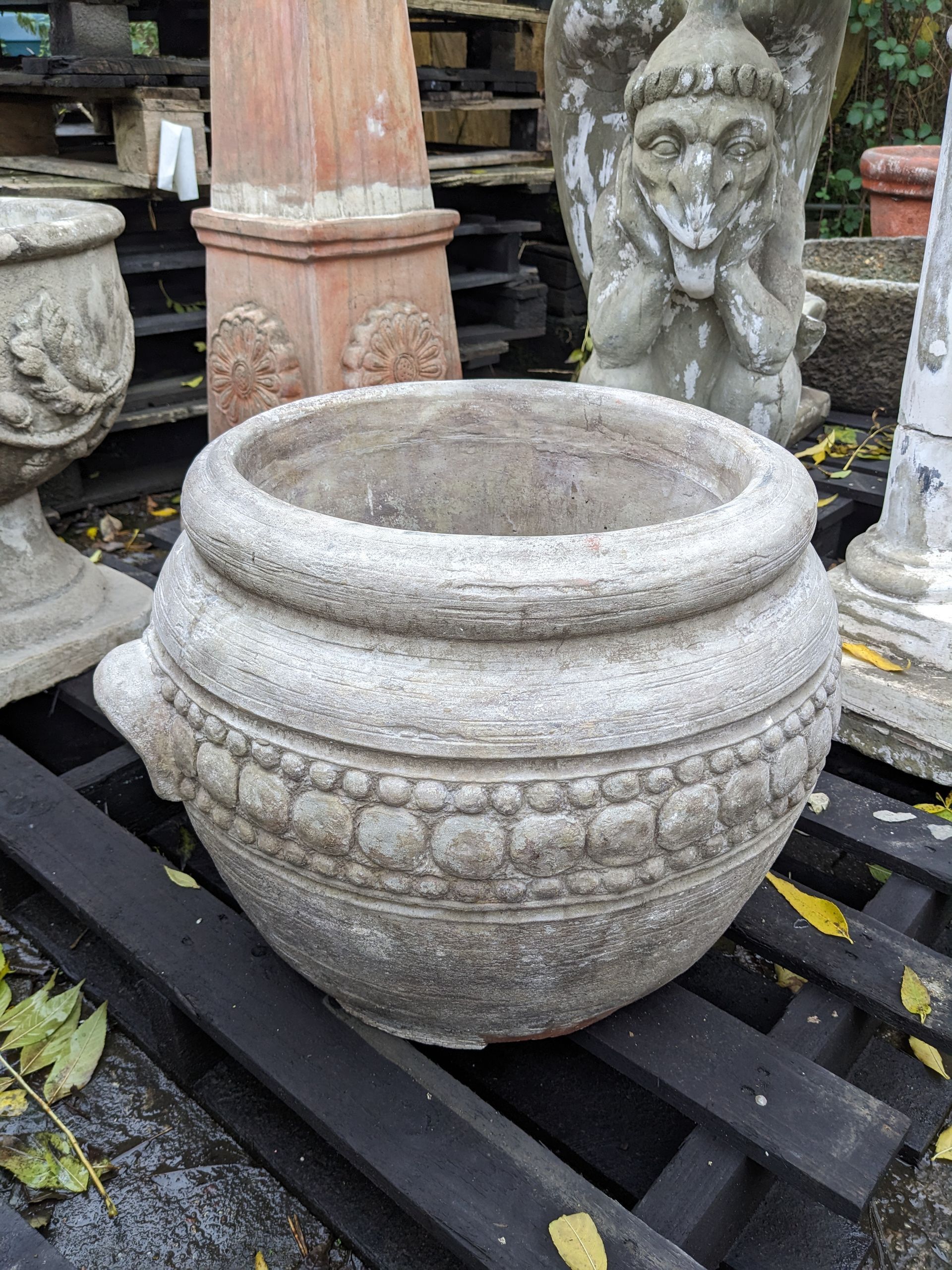 pithoi greek grecian vase tub pot urn stone garden statue