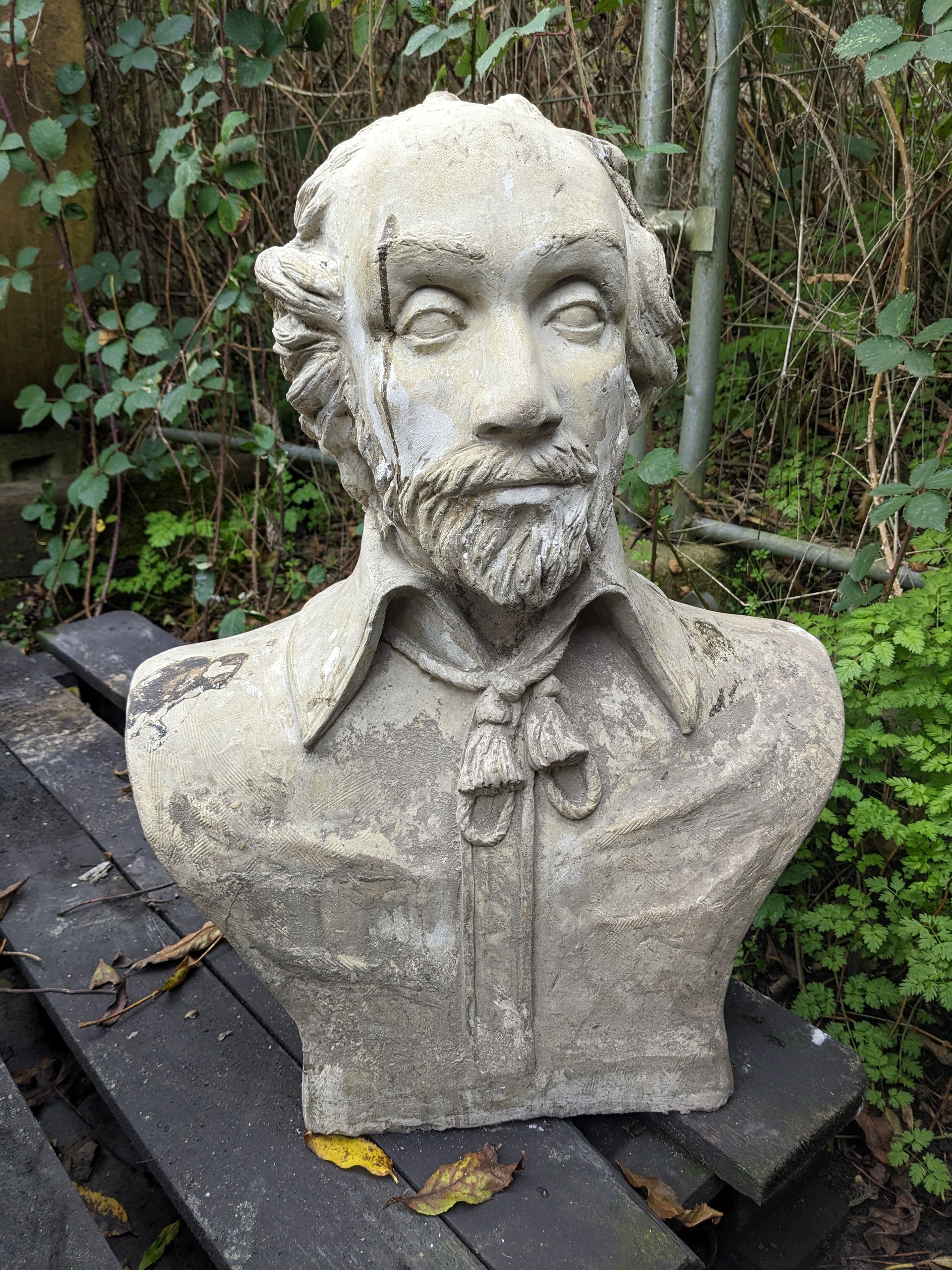 bust shakespeare william bard stone garden statue