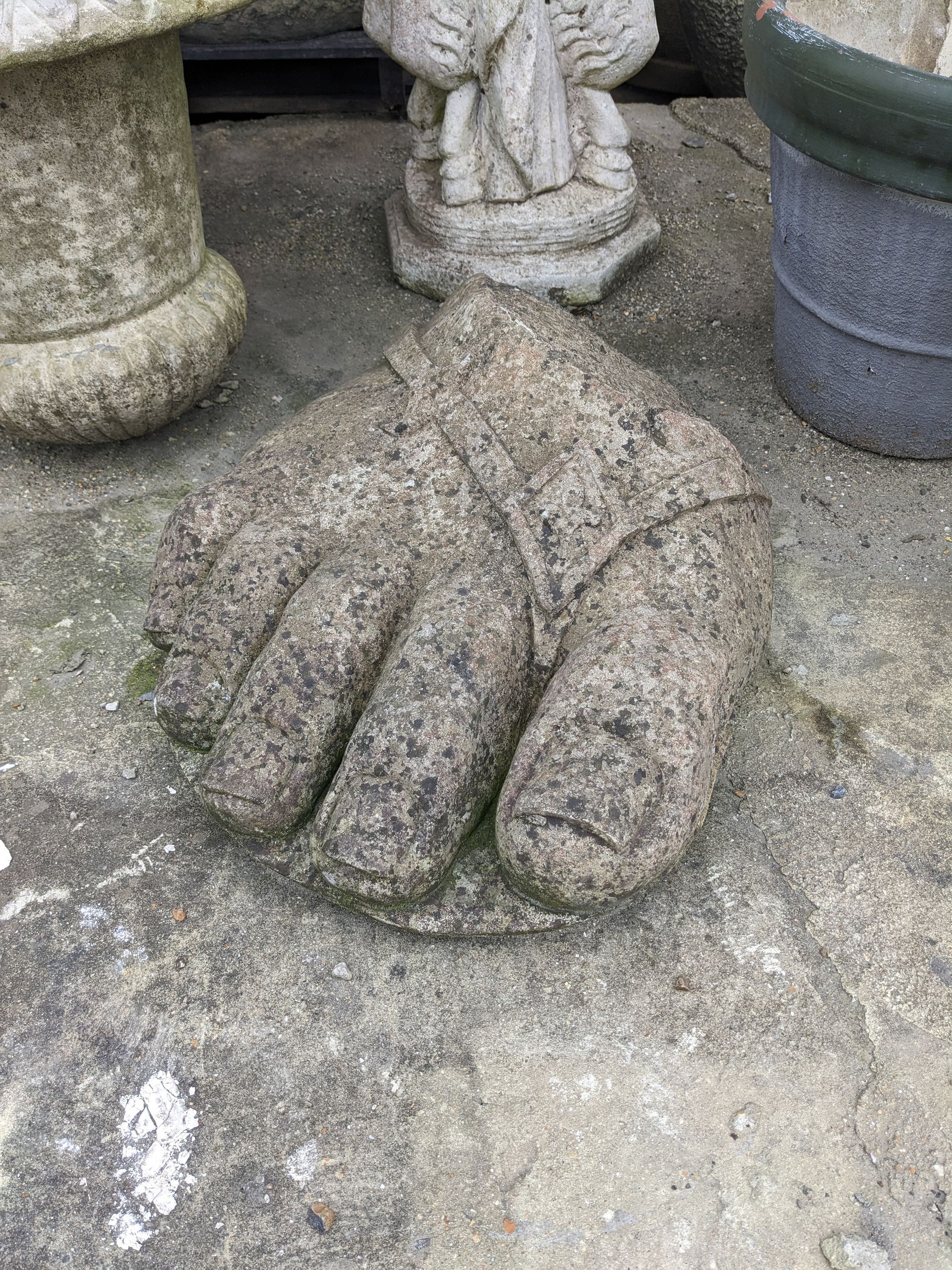 large foot chatsworth stone garden statue