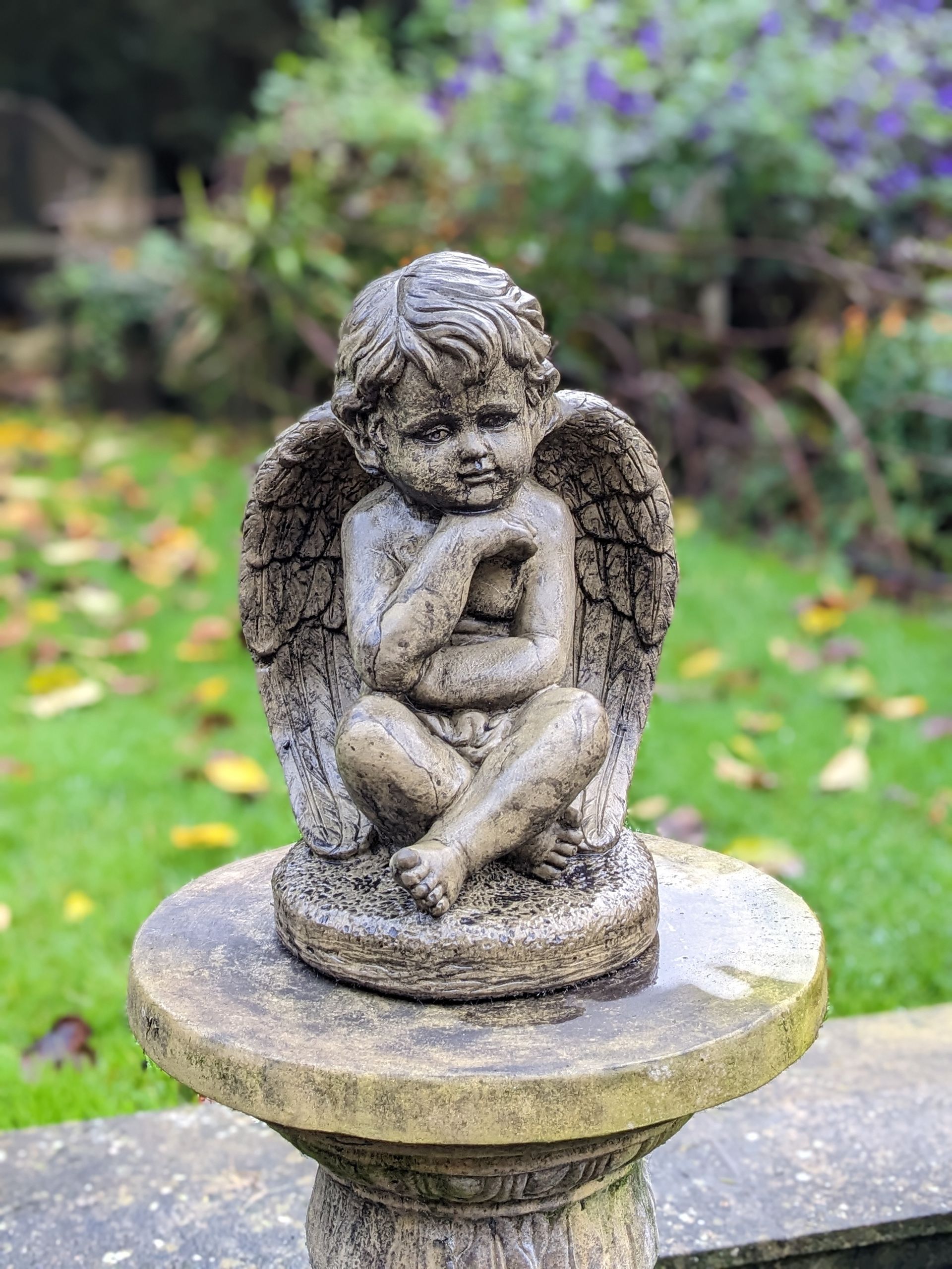 cherub angel putti stone garden statue