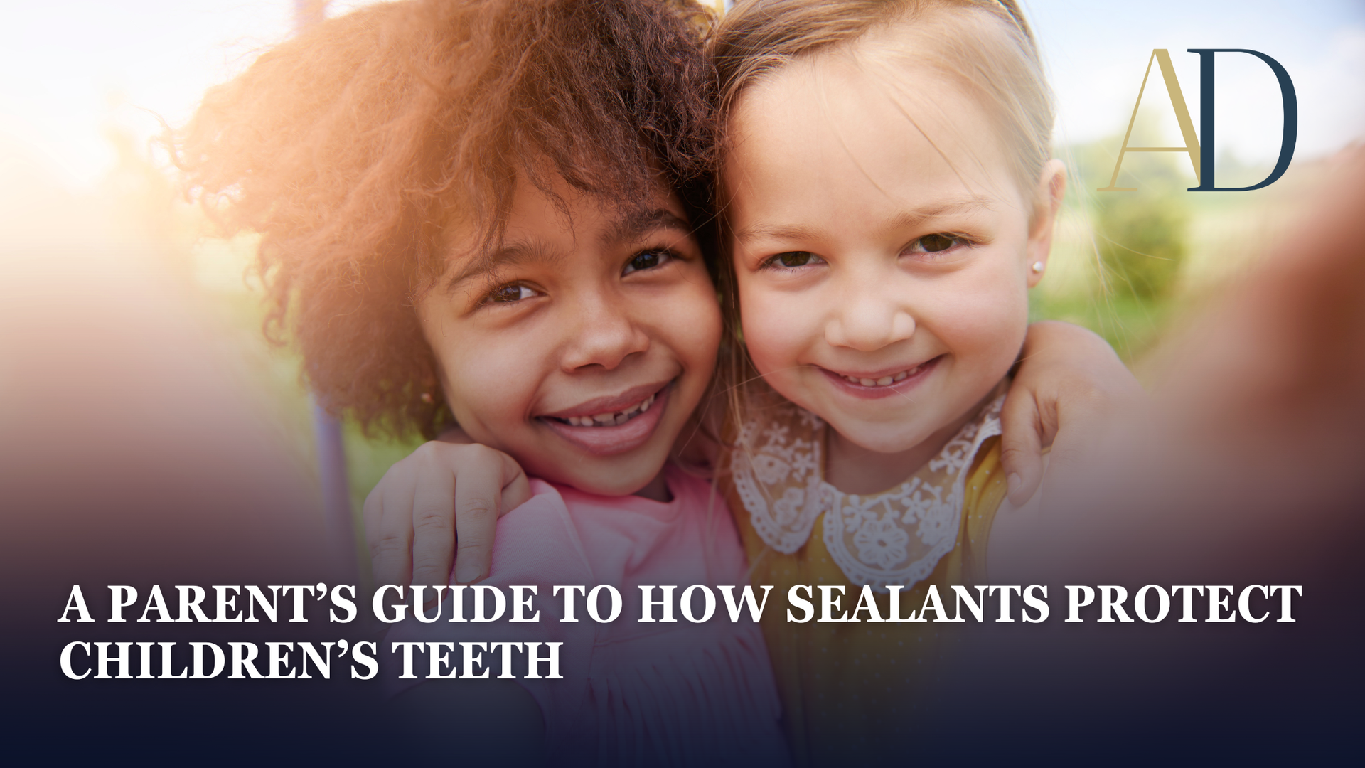 Smiling children in a dental health article cover about how sealants protect children’s teeth