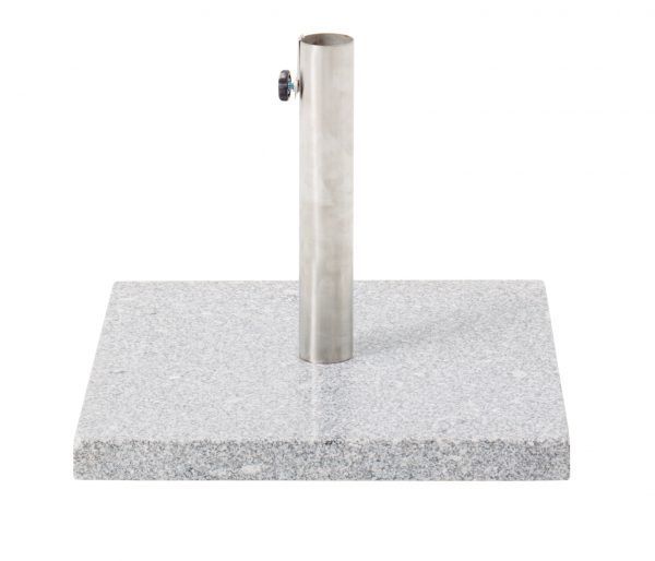 A Grey, Granite, Market Umbrella Base Plate on a white background