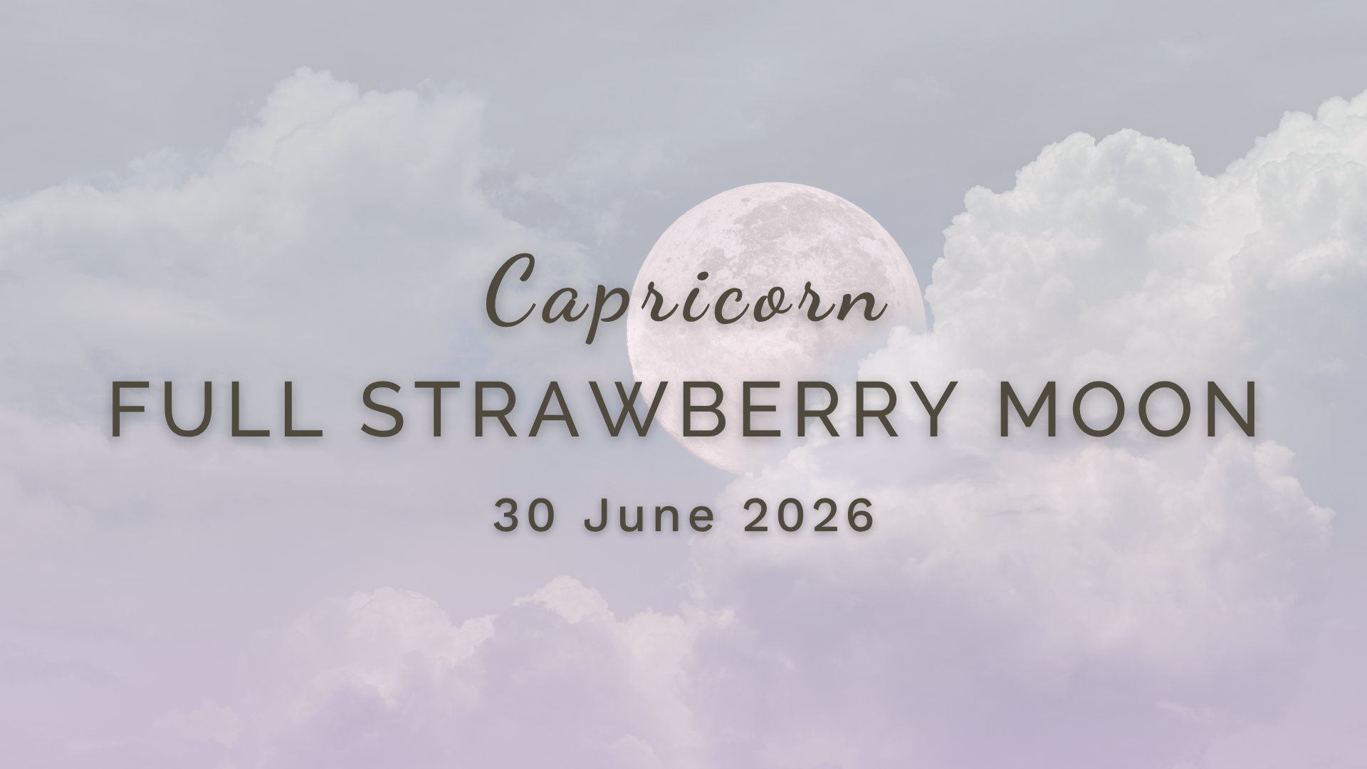 Full Strawberry Moon in Capricorn - Monday 30 June (2026) by Sue Cartwright, Spiral Leaf Full Strawberry Moon in Capricorn - Monday 30 June (2026) by Sue Cartwright, Spiral Leaf