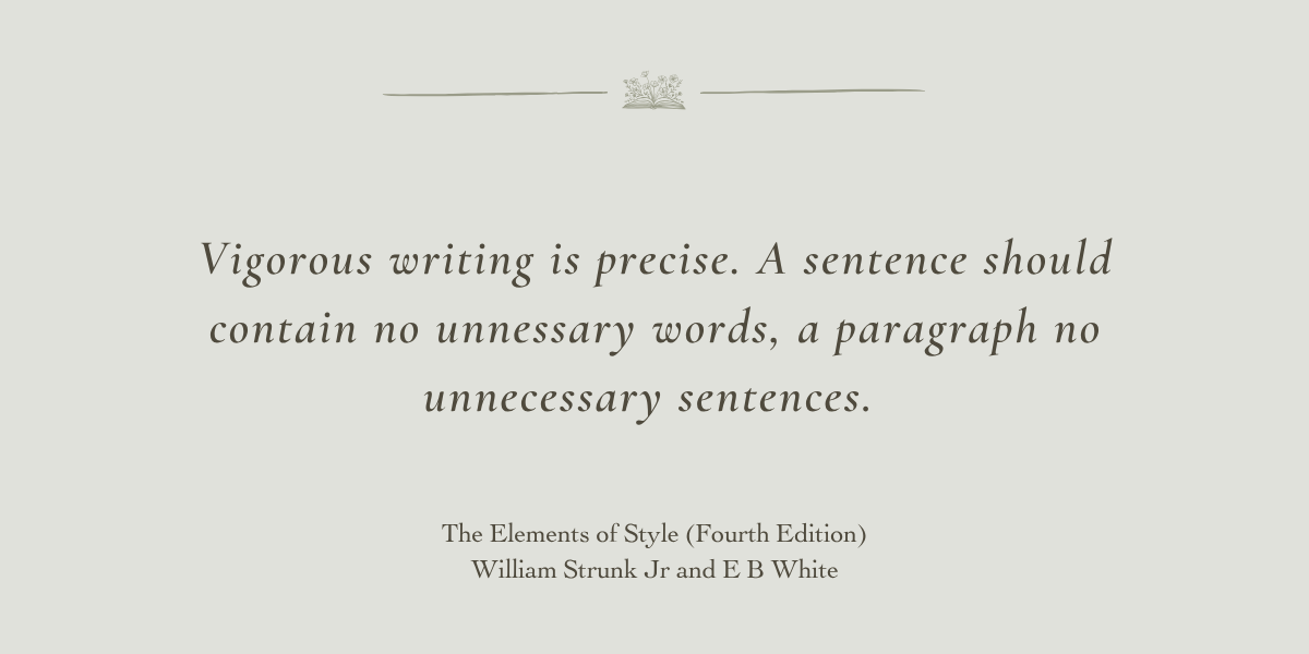 The Elements of Style by William Strunk Jr and E B White - A Book Review by Sue Cartwright, Spiral Leaf