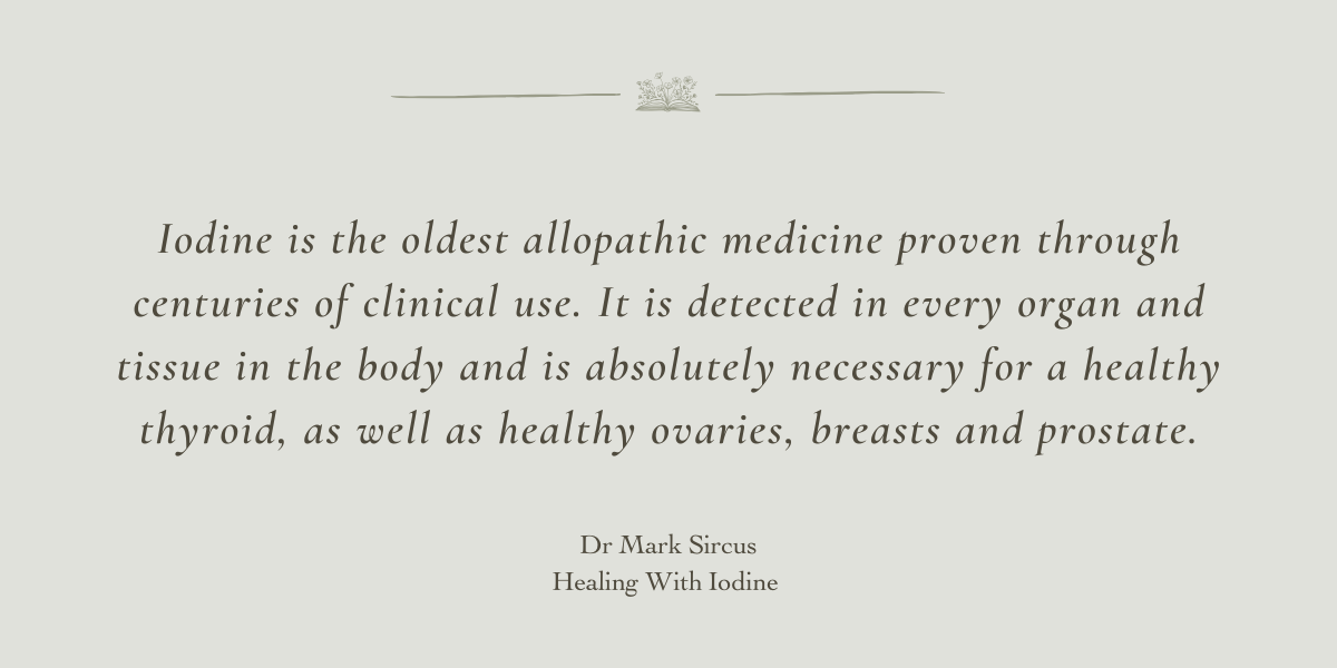 Healing With Iodine by Dr Mark Sircus - A Book Review by Sue Cartwright, Spiral Leaf