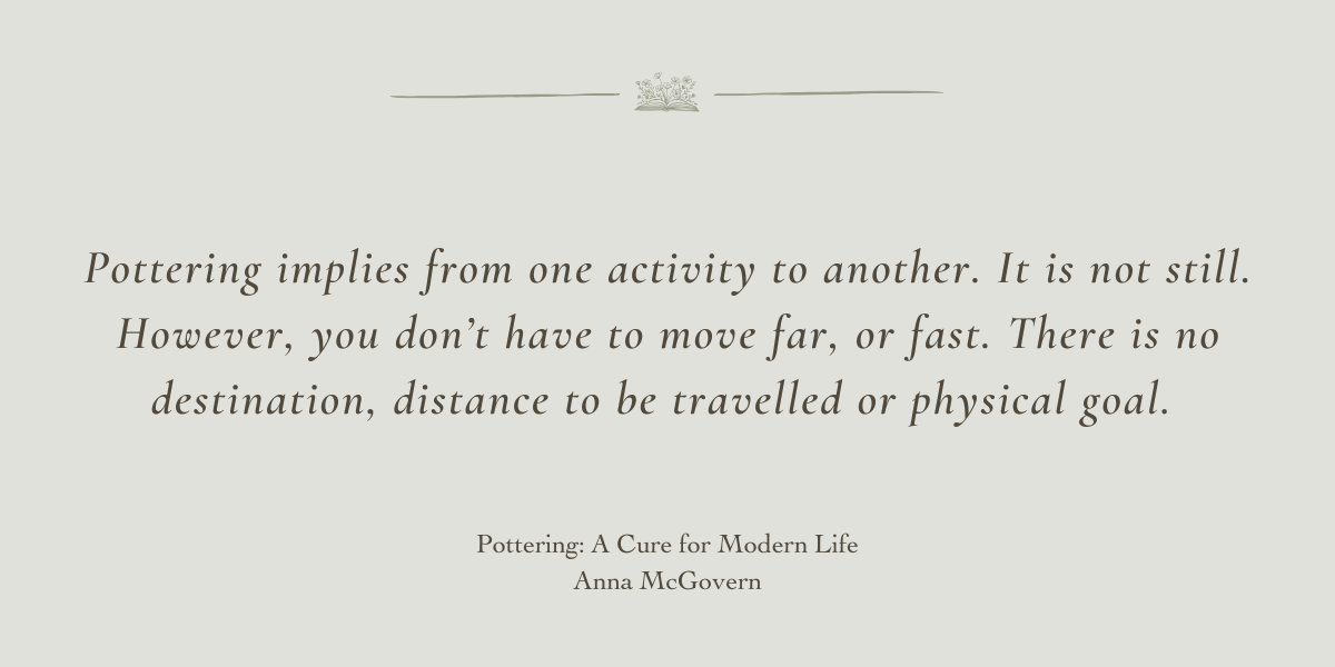 Pottering by Anna Mc Govern - A Book Review by Sue Cartwright, Spiral Leaf Pottering by Anna Mc Govern - A Book Review by Sue Cartwright, Spiral Leaf