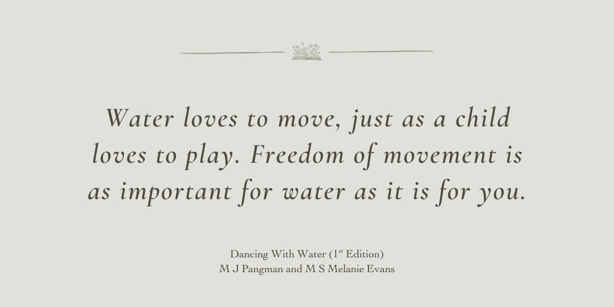 Dancing with Water by M J Pangman MS and Melanie Evans - Book Review by Sue Cartwright, Spiral Leaf