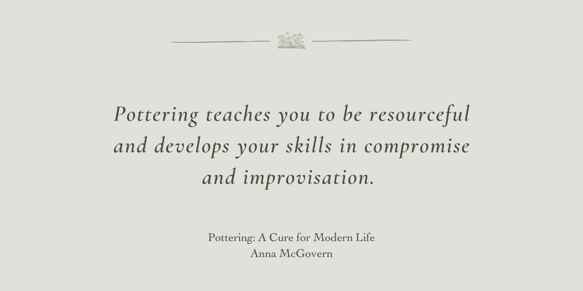 Pottering by Anna Mc Govern - A Book Review by Sue Cartwright, Spiral Leaf Pottering by Anna Mc Govern - A Book Review by Sue Cartwright, Spiral Leaf