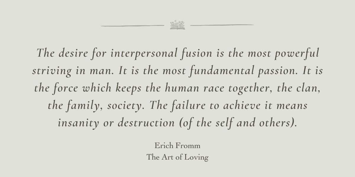 The Art of Loving by Erich Fromm - Book Review by Sue Cartwright, Spiral Leaf The Art of Loving by Erich Fromm - Book Review by Sue Cartwright, Spiral Leaf