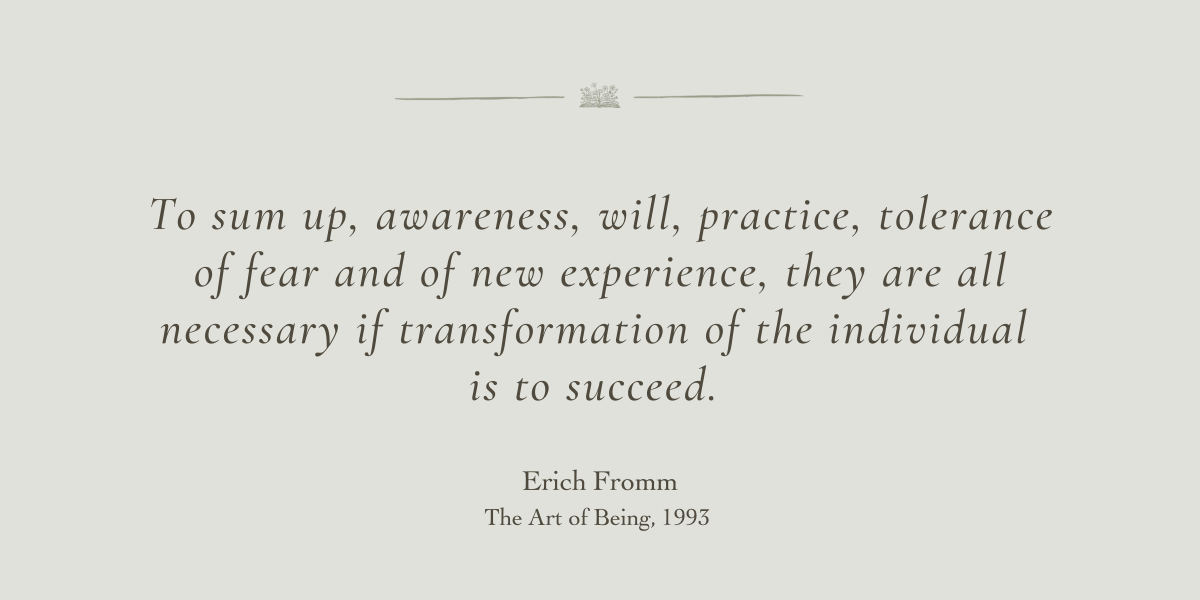 The Art of Being by Erich Fromm - Book Review by Sue Cartwright, Spiral Leaf The Art of Being by Erich Fromm - Book Review by Sue Cartwright, Spiral Leaf
