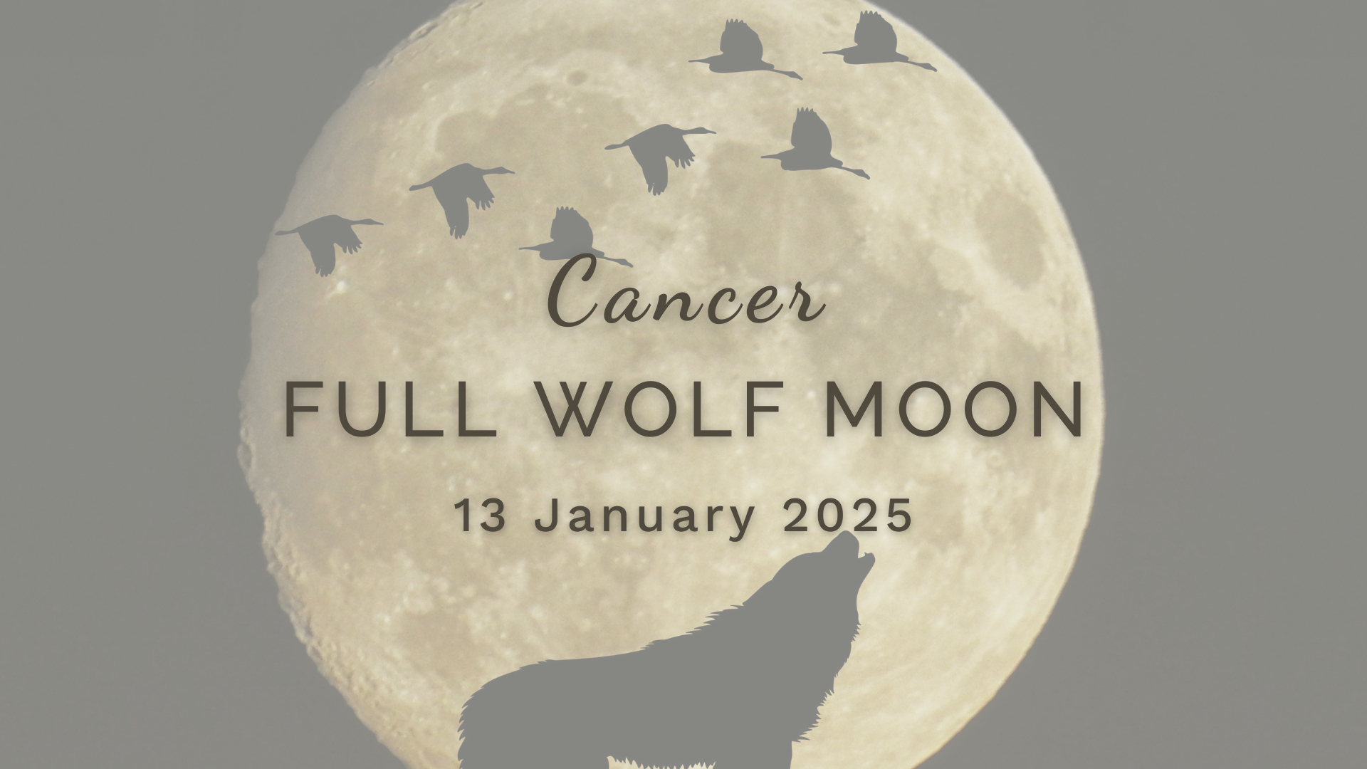 Full Wolf Moon in Cancer - Monday 13 January (2025) by Sue Cartwright, Spiral Leaf