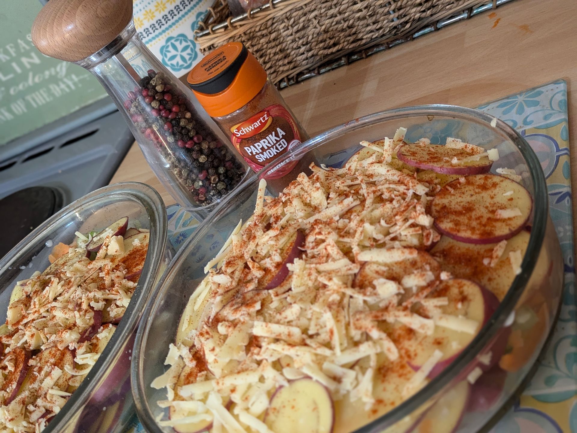 Healthy and Tasty Red Potato, Leek and Onion Pie - A Recipe by Sue Cartwright, Spiral Leaf
