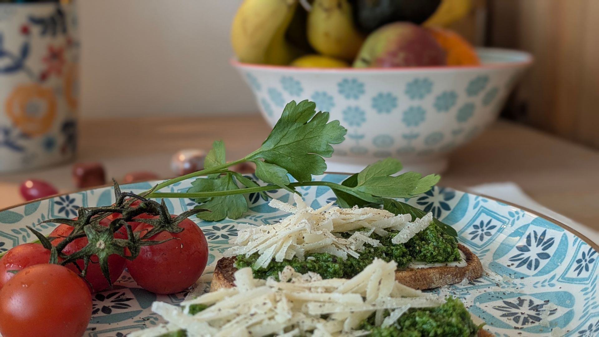 Mediterranean Parsley and Pine Nut Pesto - A Recipe by Sue Cartwright, Spiral Leaf