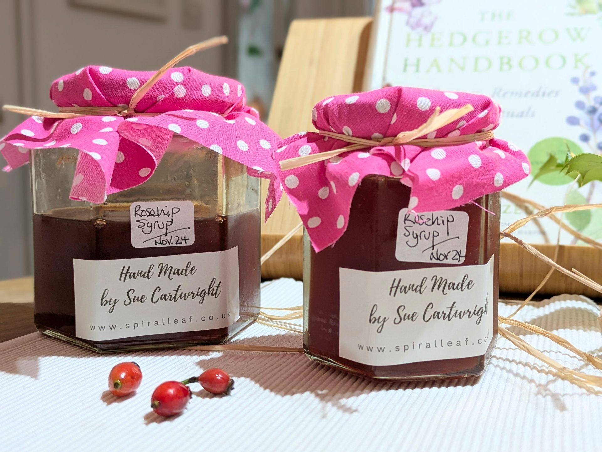 Sweet and Wild Rose Hip Syrup - A Recipe by Sue Cartwright, Spiral Leaf