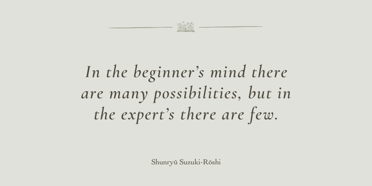 Zen Mind, Beginnger's Mind by Shunryū Suzuki - A book review by Sue Cartwright, Spiral Leaf Zen Mind, Beginnger's Mind by Shunryū Suzuki - A Book Review by Sue Cartwright, Spiral Leaf