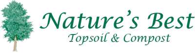 Nature’s Best Topsoil & Compost logo with a green tree and green script text on a white background
