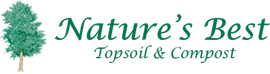 Nature’s Best Topsoil & Compost logo with a green tree and green script text on a white background