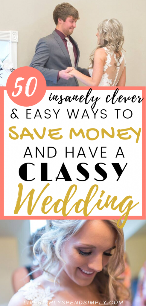 Want to have the wedding of your dreams but have a small wedding budget? Here is how to save money on your wedding! Perfect for the thrifty bride! #thriftybride #weddingsavingtips #budgetwedding #budgetbride