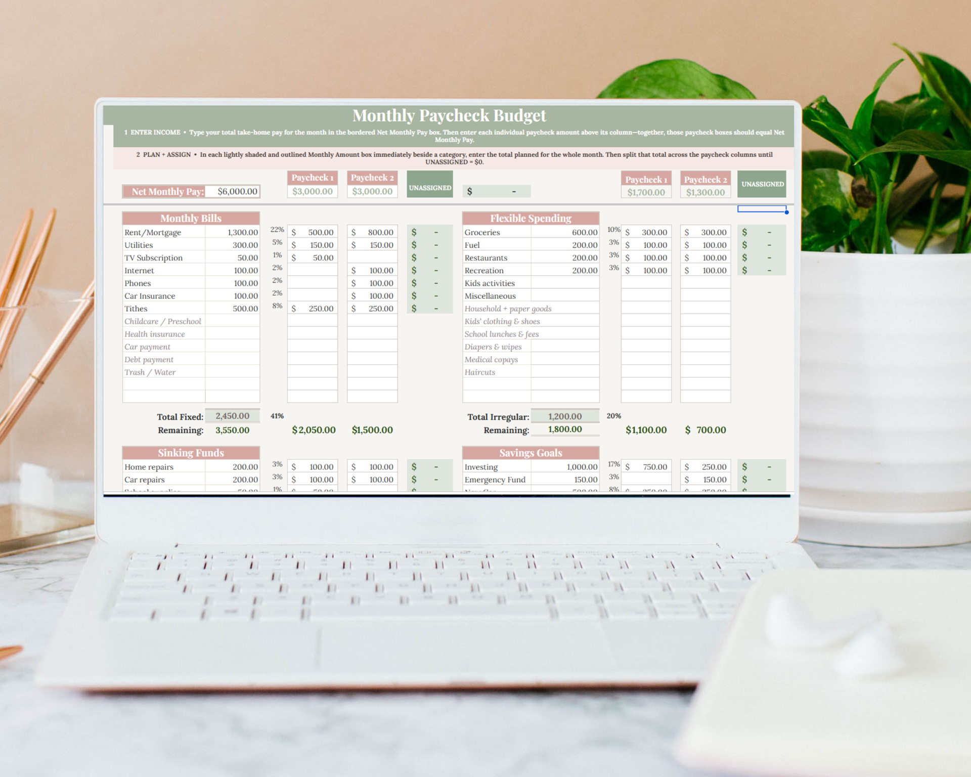 How to make a budget in excel step by step. Plus, a free google sheets budget template!