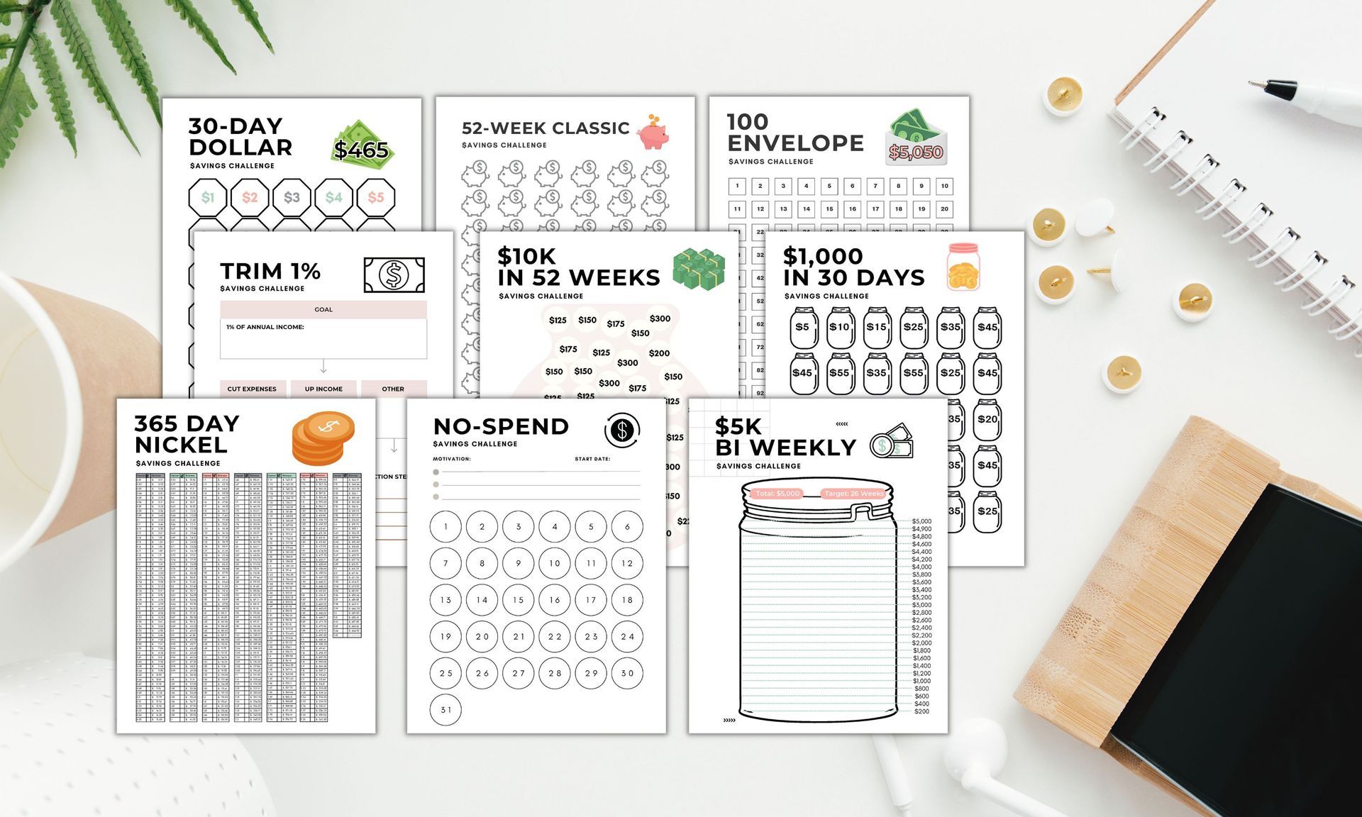 9 money challenge ideas to save money quickly. Try the 10k savings challenge for a lofty goal!