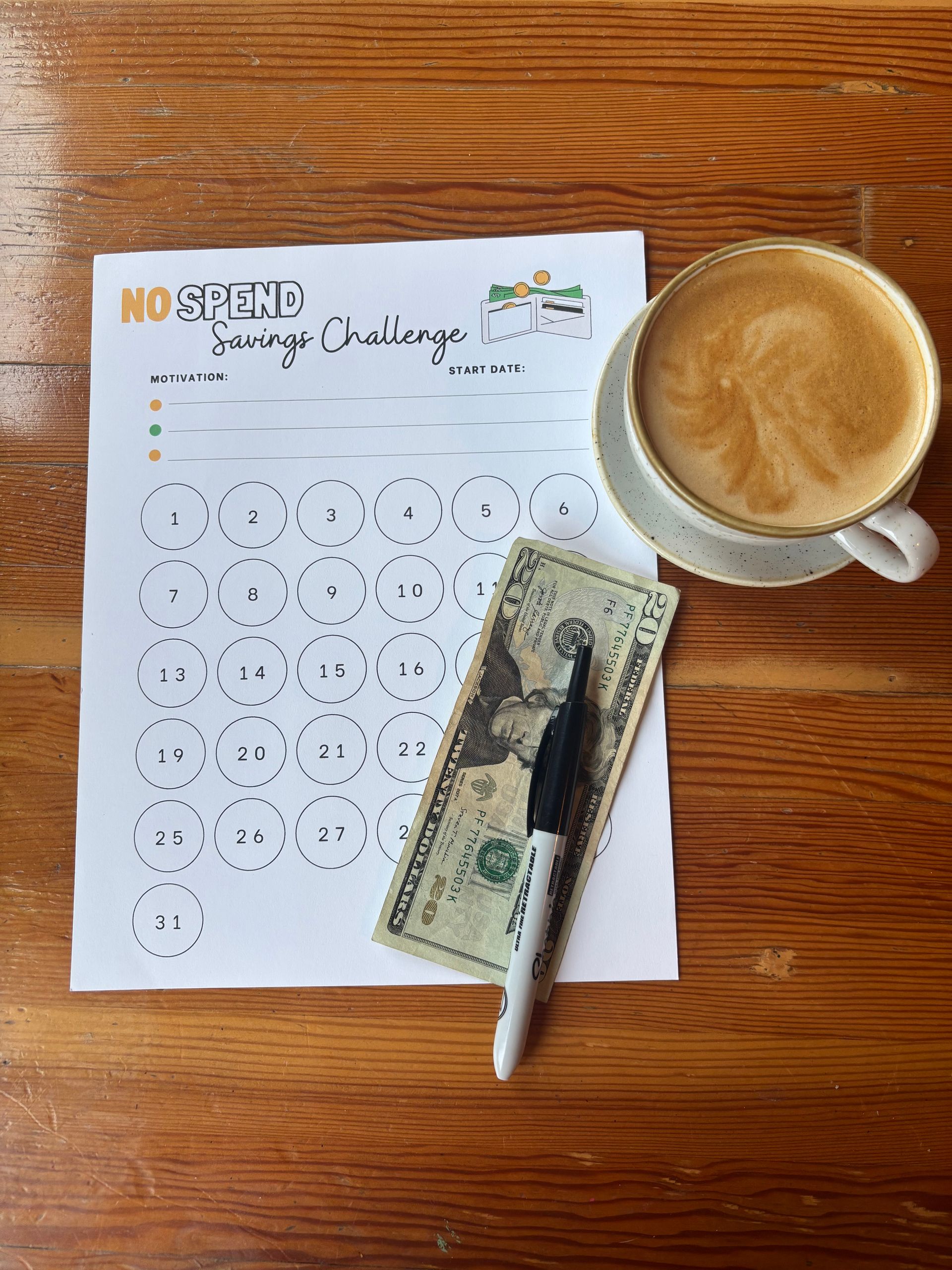Complete a no spend challenge to reset your spending habits and save money quickly!
